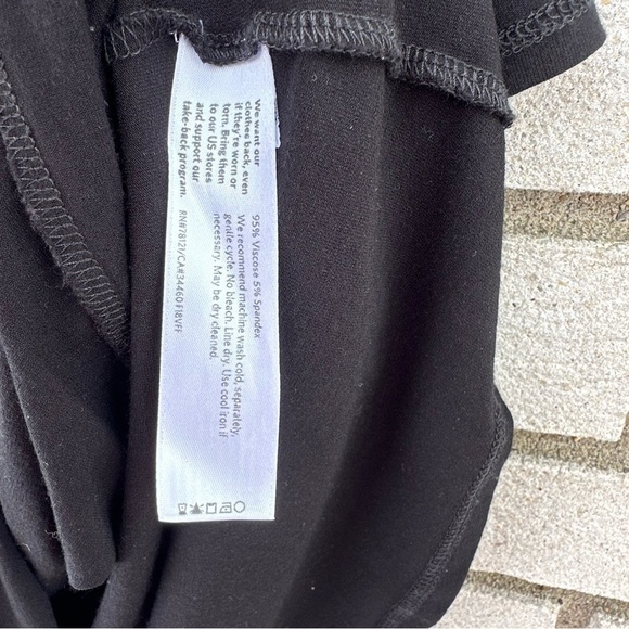 Eileen Fisher Black System Lightweight Viscose Jersey Tunic - Picture 8 of 8